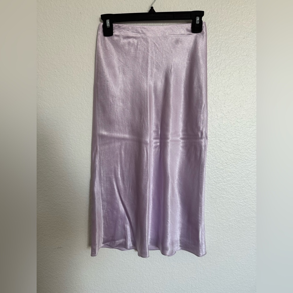 Vince Purple Midi Slip Skirt for Cocktail